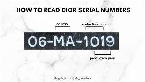 dior serial number meaning